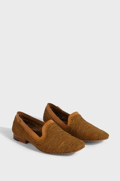 Shop Casablanca Woven Loafers In Brown