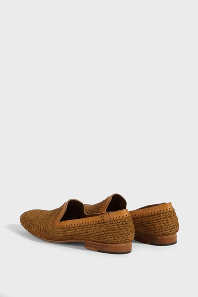 Shop Casablanca Woven Loafers In Brown