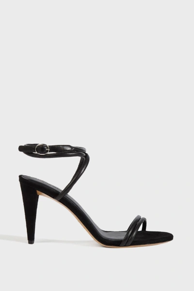 Shop Isabel Marant Abigua Heeled Leather Sandals In No