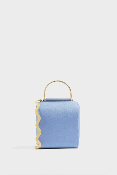 Shop Roksanda Besa Textured-leather Shoulder Bag In Blue