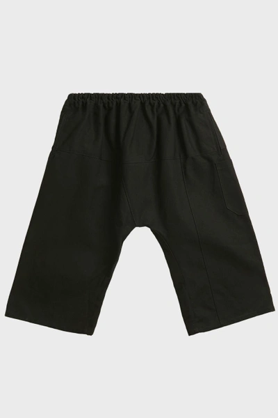 Shop Raf Simons Three-quarter Cotton Shorts In Black