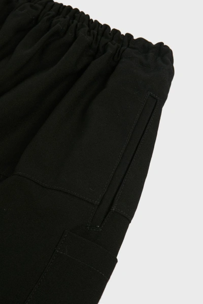 Shop Raf Simons Three-quarter Cotton Shorts In Black