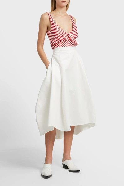 Shop Maggie Marilyn Tulip Cotton-blend Skirt In White