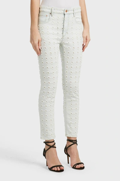 Shop Isabel Marant Étoile Corliff Distressed Denim Trousers In No