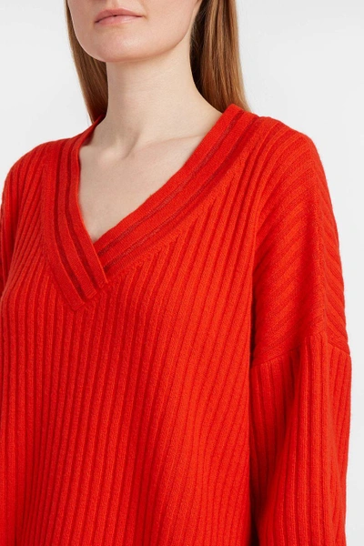 Shop Bonnie Young Oversized Ribbed-knit Jumper In Bright-orange