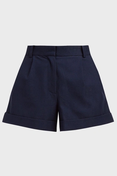 Shop Paul & Joe Sister Ryu Cotton-twill Shorts In Navy