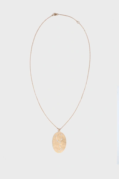 Shop Brooke Gregson Taurus Diamond Necklace In Y Gold