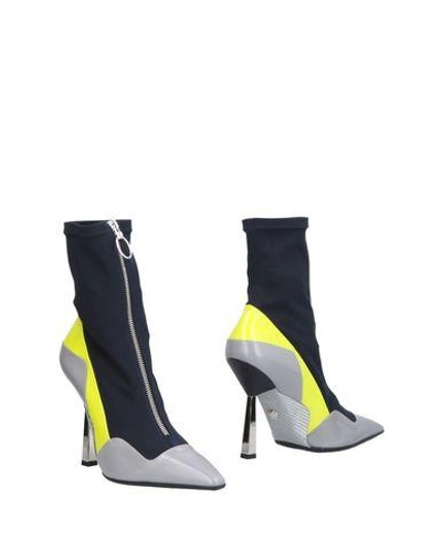 Shop Versace Ankle Boots In Grey