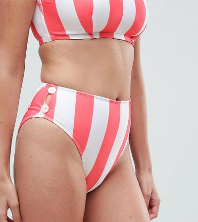 Shop Peek & Beau Stripe High Waisted Bikini Bottom-multi