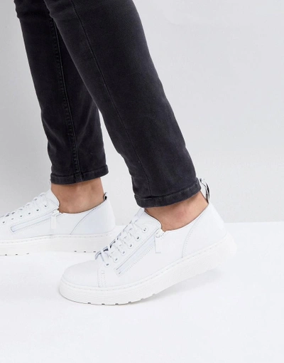 Dr. Martens Dante 6-eye Shoes In White Leather - White | ModeSens