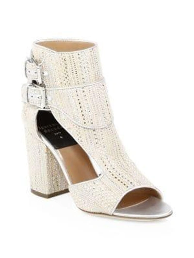 Shop Laurence Dacade Rush Raffia Buckled Sandals In Natural Silver