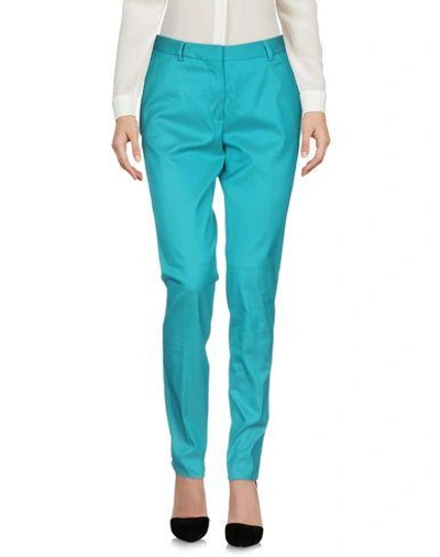 Shop Paul Smith Casual Pants In Turquoise