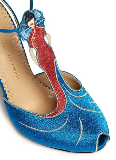Shop Charlotte Olympia 'anna May Wong' Metallic Embroidery Pumps