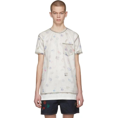 Shop Acne Studios Beige Batumy Stamp T-shirt