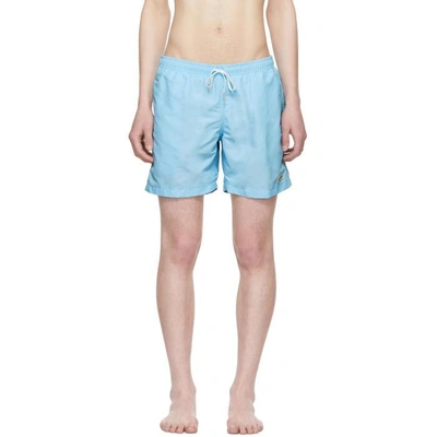 Shop Bather Blue Solid Swim Shorts In Baby Blue