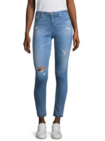 Shop Ag Distressed Ankle Skinny Jeans In 20 Years Fresh Water Destructed