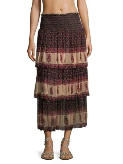 Shop Zimmermann Jaya Tiered Skirt In Stamp