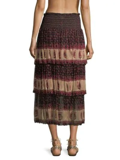 Shop Zimmermann Jaya Tiered Skirt In Stamp