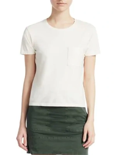 Shop Theory Petya Cotton Tee In Cream Ecru