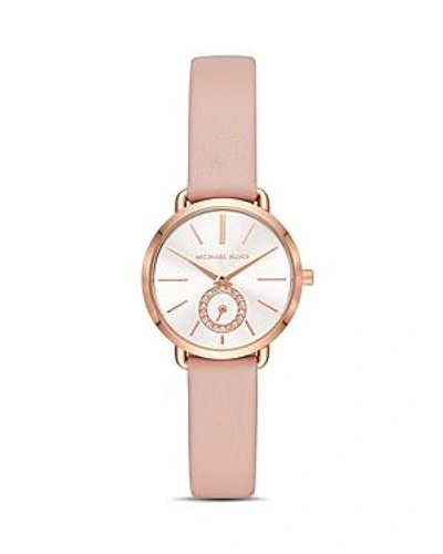 Shop Michael Kors Portia Watch, 28mm In Rose Gold