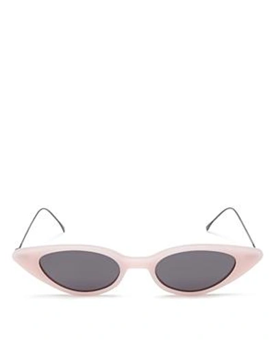 Shop Illesteva Women's Marianne Slim Cat Eye Sunglasses, 48mm In Pale Pink/gray