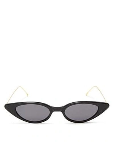 Shop Illesteva Women's Marianne Slim Cat Eye Sunglasses, 48mm In Black/gray