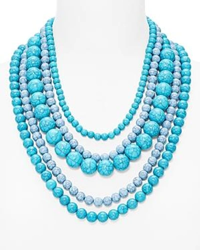 Shop Baublebar Globe Strands Layered Necklace, 18 In Blue