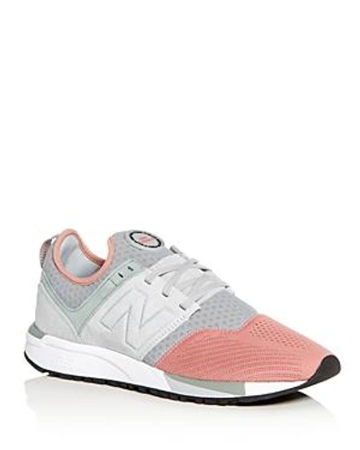 Shop New Balance Men's 247 Mixed Media Lace Up Sneakers In Dusted Peach