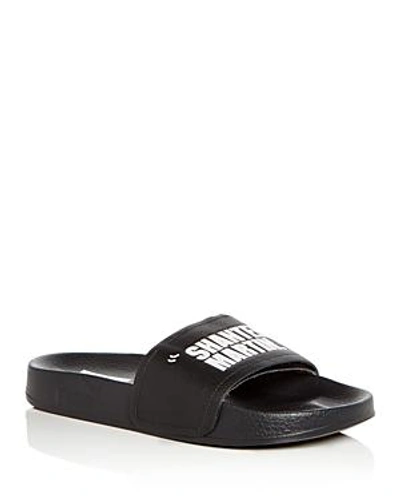 Shop Puma Women's Shantell Martin Interchangeable Strap Pool Slide Sandals In Black