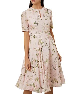 hobbs pink floral dress