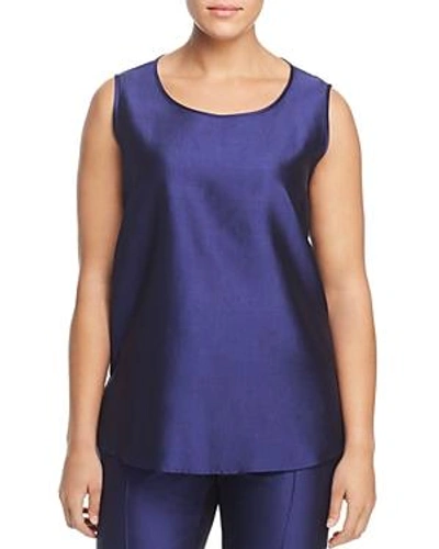 Shop Marina Rinaldi Bucolico Silk Tank In China Blue