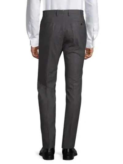 Shop Incotex Benson Wool Pants In Charcoal