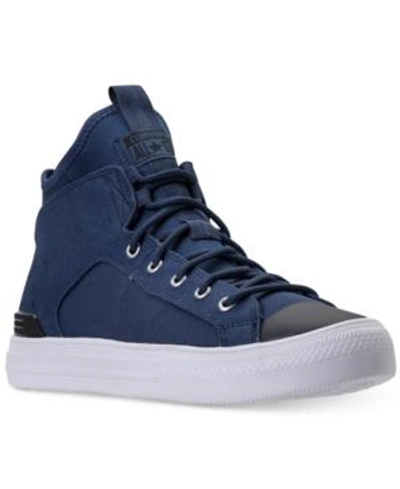 Shop Converse Men's Chuck Taylor All Star Ultra High Top Casual Sneakers From Finish Line In Navy/black/white