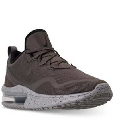 Shop Nike Men's Air Max Fury Reflective Running Sneakers From Finish Line In Ridgerock/ridgerock-cobbl