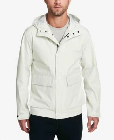 Shop Dkny Hooded Performance Jacket In Oyster
