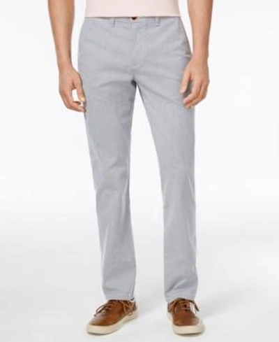 Shop Tommy Hilfiger Men's Stretch Striped Chinos, Created For Macy's In Blue