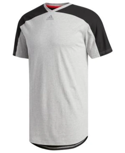 Shop Adidas Originals Adidas Men's Scoop T-shirt In Grey Melenger