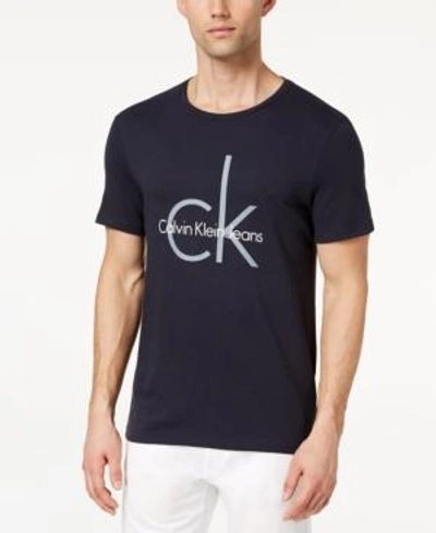 Shop Calvin Klein Jeans Est.1978 Men's Classic Ck Logo-print T-shirt In Classic Na