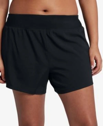 Shop Nike Plus Size Eclipse Running Shorts In Black