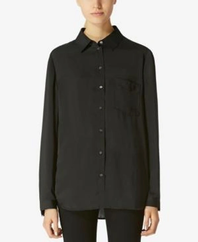 Shop Avec Les Filles Boyfriend Shirt In Black