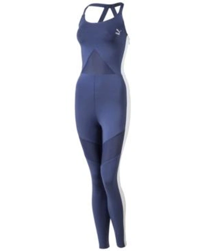 Shop Puma T7 Jumpsuit In Indigo Blue