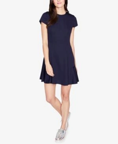 Shop Rachel Rachel Roy Lace-up Fit & Flare Dress, Created For Macy's In True Navy