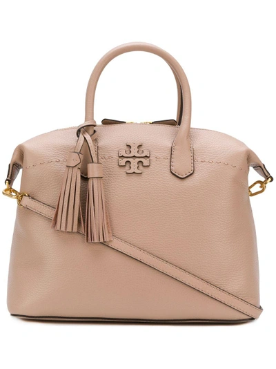 Shop Tory Burch Mcgraw Slouchy Satchel In Pink