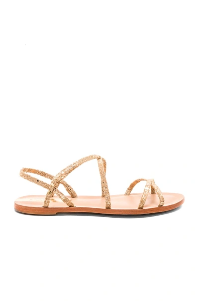 Shop Kaanas Salvador Sandal In Metallic Gold