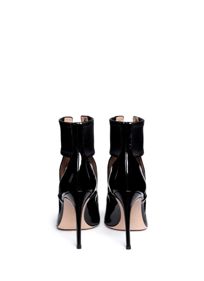 Shop Gianvito Rossi Cut Out Patent Leather Boots
