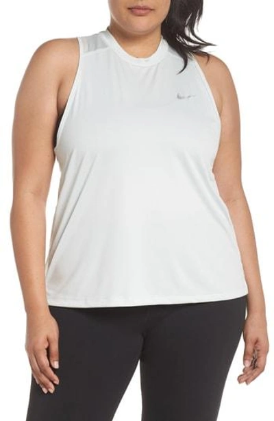 Shop Nike Dry Miler Tank In Barely Grey