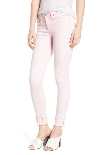 Shop Blanknyc The Reade Classic Raw Hem Skinny Jeans In Pink