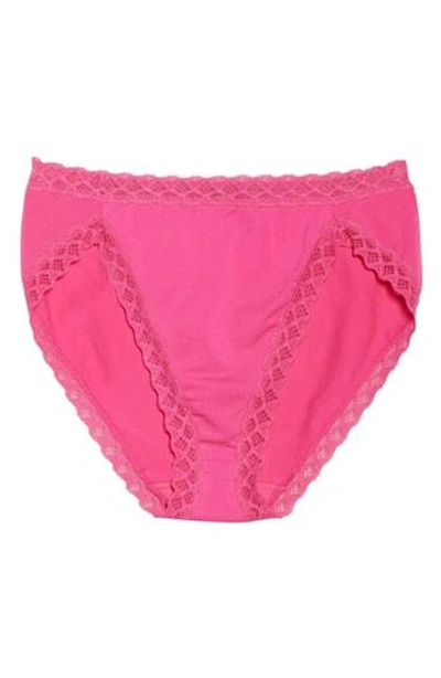 Shop Natori Bliss French Cut Briefs In Hibiscus Pink