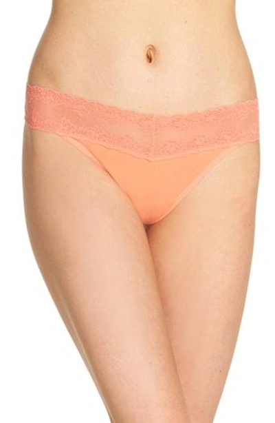 Shop Natori Bliss Perfection Thong In Coral Reef