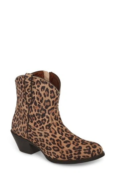 Shop Ariat Darlin Short Western Boot In Leopard Print Leather